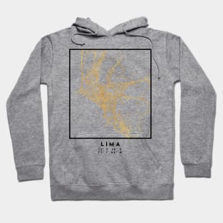 LIMA PERU CITY STREET MAP ART Hoodie